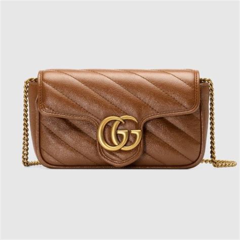 gucci super mini marmont brown|GG Marmont Bag Collection .